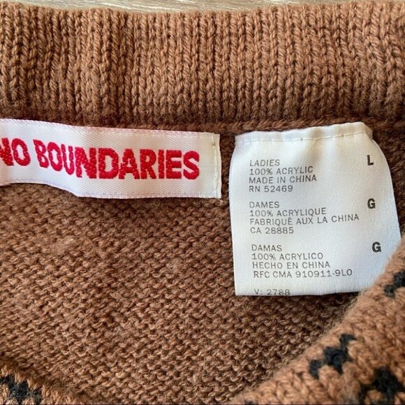 No Boundaries Floral Embroidery Ugly Sweater - Picture 12 of 15